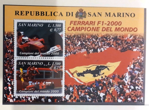 Briefmarkenblock ferrari - briefmarkenblock,