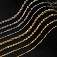 Herren Edelstahl Kordelkette