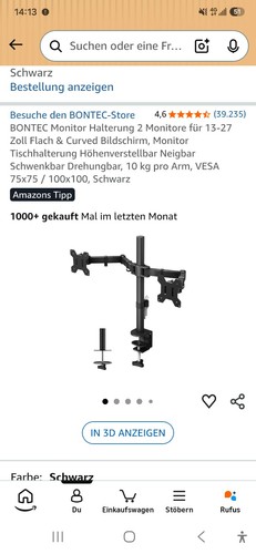 Bontec monitor tischhalterung - monitor,
