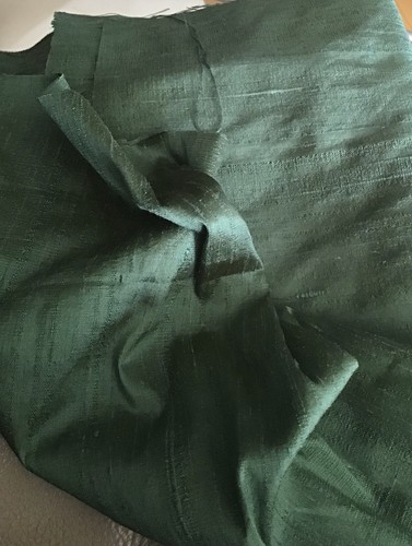 100 seide dupion jäger grün - seide,