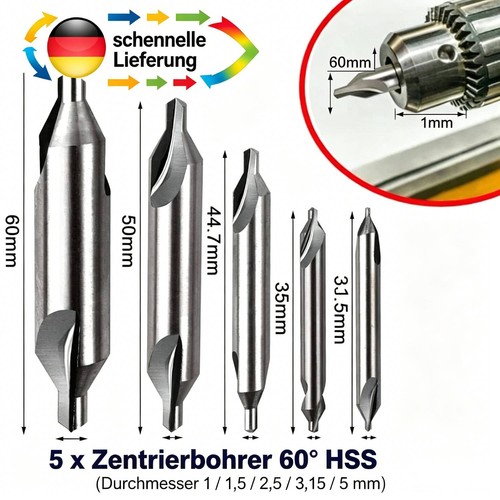 Zentrierbohrer hss - 60°,