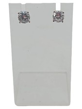 TCM Damen Ohrstecker Silber Strass Elegant 0.8x1.5cm