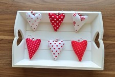 ? 6  kleine Herzen  zum Aufhängen ? Shabby Look  ♥ Landhausstil ♥ Tilda Art ?