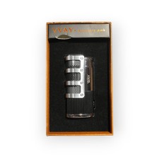 VVAY Sturmfeuerzeug Jetflamme Gas Nachfüllbar 3 Jet Flammen Feuerzeug Silber ✅