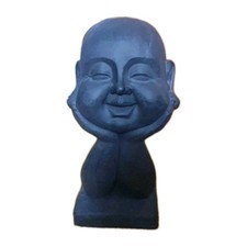Buddha Kopf aufgestützt -  Statue Tonfigur 