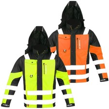 Arbeitsjacke Winterjacke Warnschutz Jacke Warnjacke Regen Berufsjacke Gr.M - 5XL