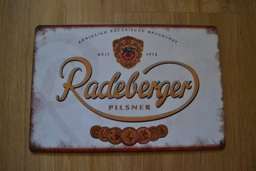 Radeberger bier blechschild - radeberger,