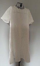 Weißes Kurzarm-Kleid mit