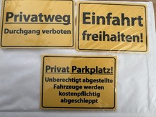 3 Stück Sprüche Schilder witzige Schilder selbstklebend Gelb  /KunstRegSchild-60