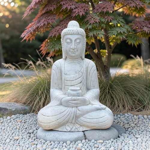 Marmor buddha garten skulptur - garten,