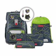 Schulranzen Jungen Step by Step GIANT Dark Cat Chiko 5-teiliges Set Schultasche
