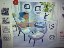 Relaxsessel Sessel mit Hocker Ohrensessel Polstersessel Ruhesessel Freizeitstuhl