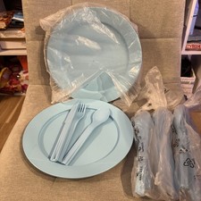 Tupperware Picknick-Set "Mediterrano", 4 Teller + 4x Besteck, NEU & OVP