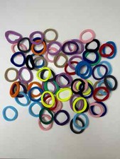 50x Haargummi Schwarz Bunt Haarband Zopfgummi Haargummis Stück elastisch Damen