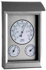 TFA 20.2046 Außenwetterstation analog Edelstahl Thermometer Hygrometer Barometer