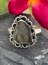 Ring roher Moldavit und 925