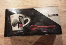 Betty Boop Becher Geschenkset Espressotasse mit Löffel und Tablet in OVP - RAR
