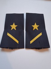 Bundeswehr Rangschlaufen Marine gelb auf blau Gefreiter OA 1 paar