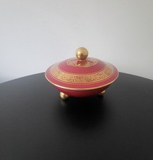 Plankenhammer Floss Porzellan - Deckeldose/Bonbonniere,Goldrand,Blumen Dekor