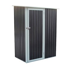 B-Ware Gartenhaus Gerätehaus Schuppen Geräteschuppen Pultdach Grau / Anthrazit