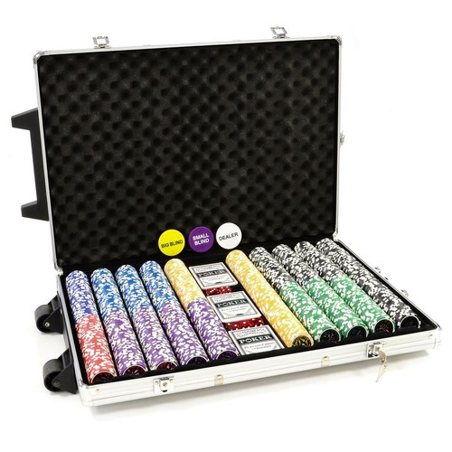 Pokerkoffer alu trolley - alu, mit