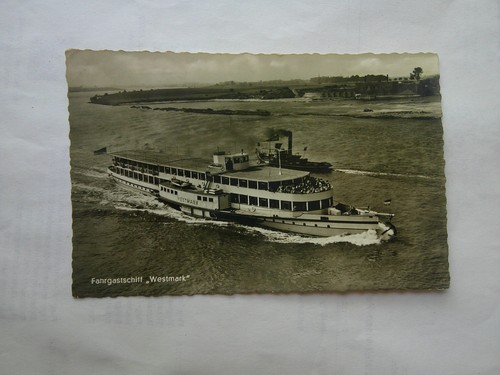 Duisburg ruhr boot schiff - ak,