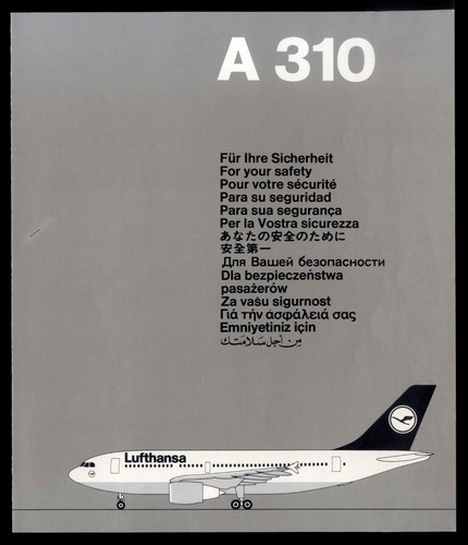 Lufthansa airbus 310 9 - lufthansa,