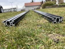 Zwei Aluminiumprofile schwarz 30x60 B-Typ Nut 8 leicht Aluprofil