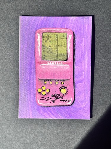 Original retro brick - brick, aceo