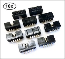 10x Connect Wannenstecker 10 polig Stiftleisten 2,54mm gerade #724850