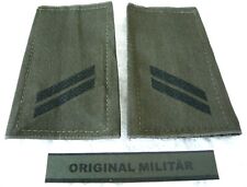 KLETT Dienstgradabzeichen Obergefreiter schwarz/oliv  Aufschiebeschlaufen