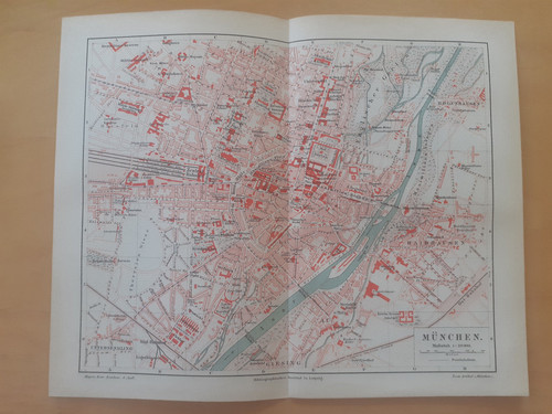 Stadtplan münchen 1895 - um,