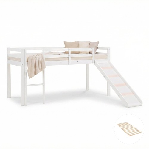 Hochbett 90x200 kinderbett mit - hochbett,