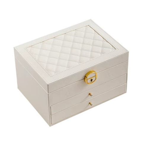 Schmuckkasten weiß leder 2 - schmuckkasten,