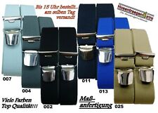 No.1  starke, flotte Hosenträger für Motorad-/Arbeitshosen, 4 extra starke Clips