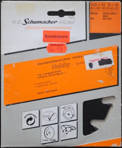 Kreissägeblatt 142 x - kreissägeblatt, hm