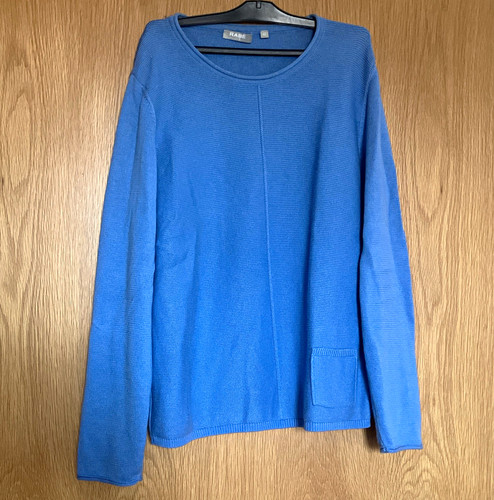 Rabe damen strickpullover blau - strickpullover,
