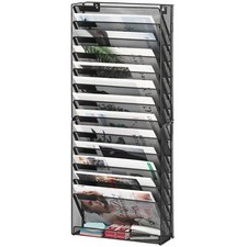 Zeitungshalter Wand mit 14 Etagen Metall Zeitungsständer Hängeregister Wandab...