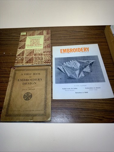 Vintage embroidery books - vintage,
