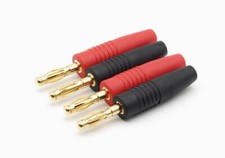✅ 4 x Bananenstecker 4mm Rot