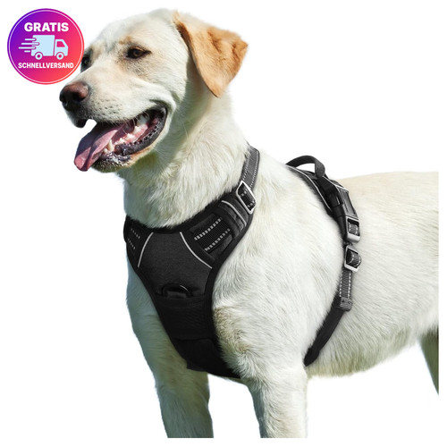 Hundegeschirr eagloo schwarz - hundegeschirr,
