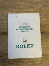 Rolex Zertifikat Garantie