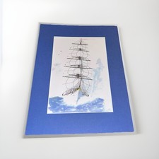 Aquarell Segelschiff auf dem
