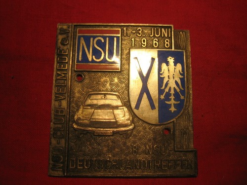 Emailplakette nsu - emailplakette, 8.nsu-