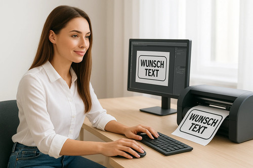 Aufkleber wunschtext - aufkleber,
