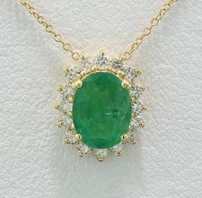 Smaragd Brillant Collier 1,30