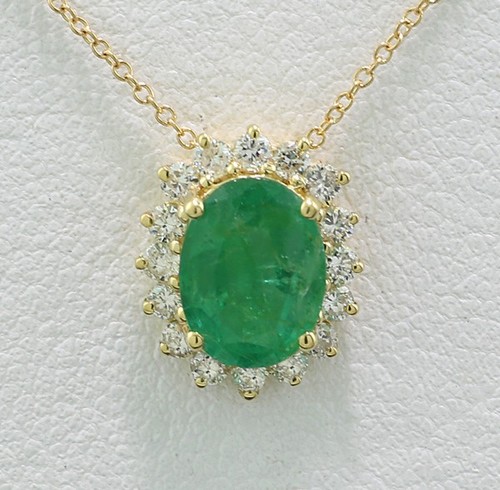Smaragd brillant collier 30 - smaragd,