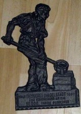 Gießerei Dingelstädt VEB Anlagenbau Petkus Wutha Gußeisen Relief DDR 1980