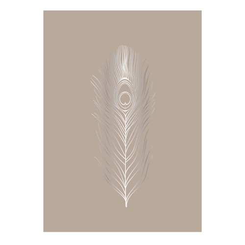 Wanddeko bild poster feder - wanddeko,
