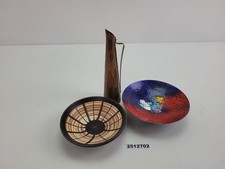 2x Schalen Messing Emaille 1x